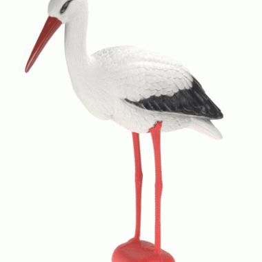 Geboorte decoratie ooievaar van kunststof 80 cm