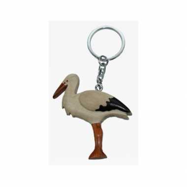 Geboorte  Ooievaar hangertje van hout