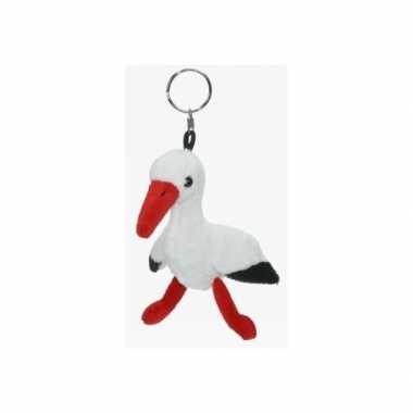 Geboorte pluche knuffel ooievaar 13 cm