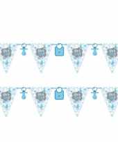 2x stuks vlaggenlijnen geboorte jongen thema 6 meter