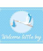 5x postkaartje wenskaartje geboorte babyshower jongen blauw