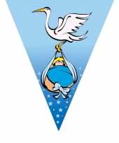 Geboorteversiering vlaggenlijn jongen geboren